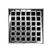 Infinity Drains QS 4 PS - 4? Decorative Top Plate - Squares Pattern for Q 4, QD 4, QDB 4 in polished stainless