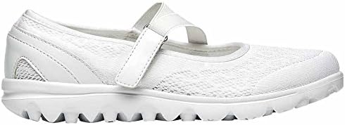 Propét Womens TravelActiv Mary Jane Walking Walking Sneakers Shoes - White - Size 7 B | Image 3