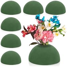 Goaste 6 Pack Half Ball Floral Foam, 5.5 x 3 Inch Green Dry Florist Foam, Half Round Flower Foam Blocks for Fresh & Artificial Flowers, Hemispherical Plant Foam for Wedding Garden, DIY Craft, Aisle