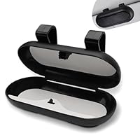 BSITSSS Brillenhalter Für Auto, Schwarz Sonnenbrillenhalter, Sonnenbrillen Halter Auto Brillenhalterung Brillenetu für Sonnenblende Universal Autos Innenraumzubehör