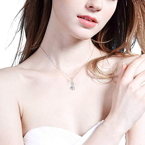 JENPECH Colar com Pingente de Strass, Corrente de Clavícula, Colar Requintado Duplo Cervo Strass For