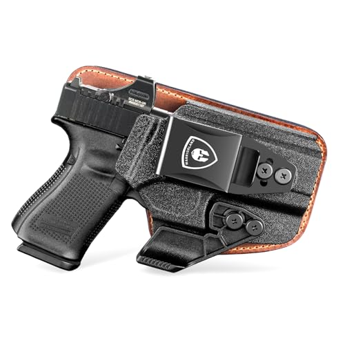 WARRIORLAND IWB Hybrid Holster Compatible with Glock 17/19/19X/ 22/23/26 Gen 3-5 & 21/31/ 32/33/34 Gen 3-4 & 44/45 & Select MOS & PSA Dagger Compact, Concealed Carry, Claw/Optics Cut, Right Hand