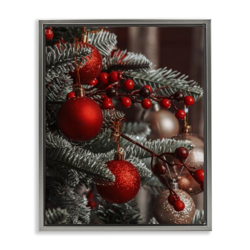 Christmas Ornament Tree Holiday, 16 x 20 Inch Canvas in Floater Frame