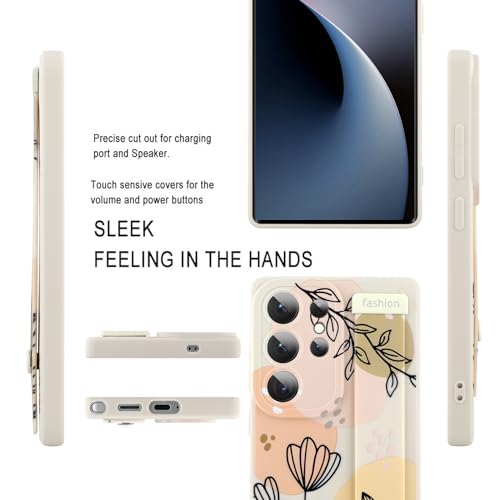MOWIME Compatible with Samsung Galaxy S25 Ultra Case with Wrist Strap Beige by MOWIME - Used condition - Image 4