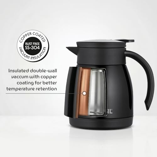 Borosil Stainless Steel Teapot 500ml Black - Image 6