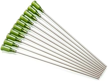10 Pack - Dispensing Needle 4" - Blunt Tip Luer Lock (14 Gauge, Olive)