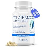 FolateMaxx L Methylfolate 5mg, 90 Capsules – Doctor Formulated Methyl Folate Supplement for Women & Men – High Potency 5-MTHF for Energy, Mood & Focus – Non-GMO, Gluten-Free (3-Month Supply)