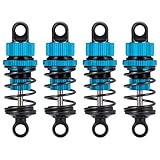 TRZX 4個 52mm RC のオイルの衝撃吸収材の前部及び後部ダンパーのキットはタミヤ M03 M04 M05 M06 1/10 RC のツーリングカーのために部品を改善します (ブルー, 52mm)