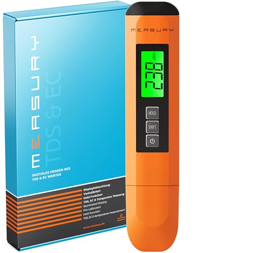 Measury Testeur TDS et Testeur EC - Conductimetre, Testeur Eau Aquarium, Testeur Eau Piscine -...