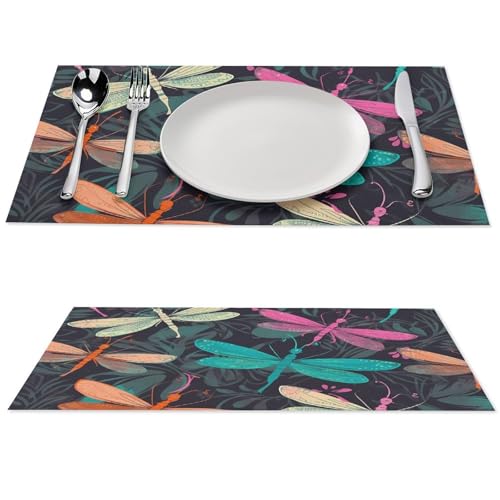 Sets de table libellule antidérapants pour éviter les taches et les rayures - 2