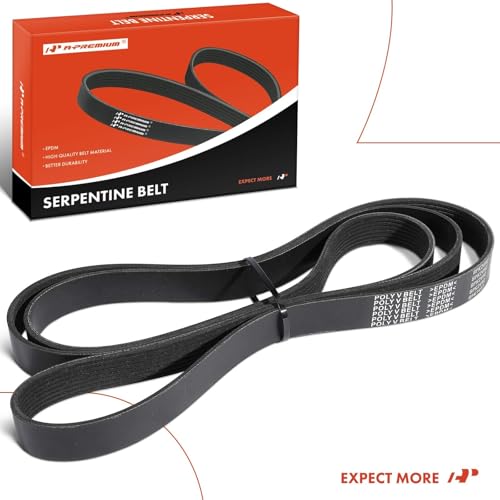 A-Premium 98.07 Inch Engine Serpentine Drive Belt Compatible with Ford Expedition 1997-2001 4.6L 5.4L & Lincoln Navigator 1998-2001 5.4L, Gas Only - Replace 84423385 by A-Premium - Image 9