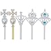 CiBiZi Fairy Princess Wands Alloy Magic Wands Queen King Costume Scepter Wands for Adults Pageant Role Play Wedding Halloween Prom