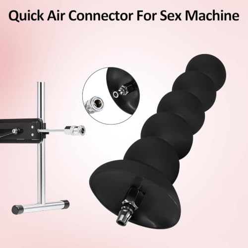 8 2 Inch Silicone Black Anal Beads with Quick Air Connector - Image 3
