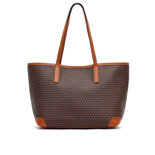 MISAKO Metri bolso shopper grande estampado con bolsa interior extraíble Mujer - Metri Marrón 27x33x15cm