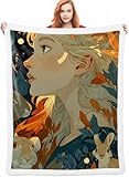 Chica Manta Sofa Invierno, Animal Manta Ponderada 130x150cm Cobijas de Invierno de Sensación de Cachemira, Suave Acogedora Cálida y Esponjosa, Blankets para Sofá y Cama Sillón, Regalo A-1848