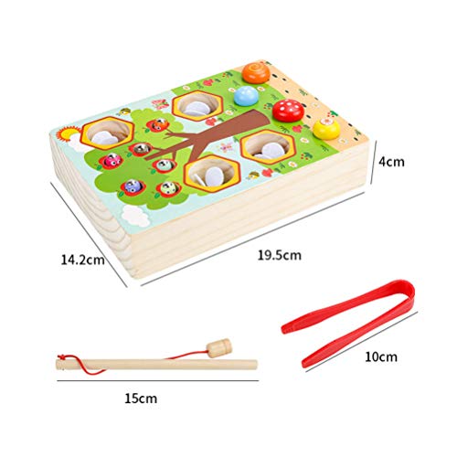 NUOBESTY Abelha de Brinquedo de Habilidade Motora Fina da Criança para Colmeia Jogo de Correspondênc