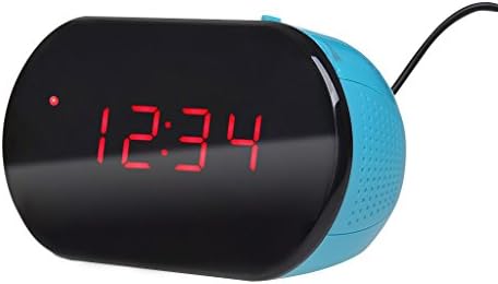 Excelvan Radiosveglia LED Sveglia Digitale Radio con La Batteria di Sostegno, Stazione Radio FM, Sleep & Snooze Funzioni (Blu)