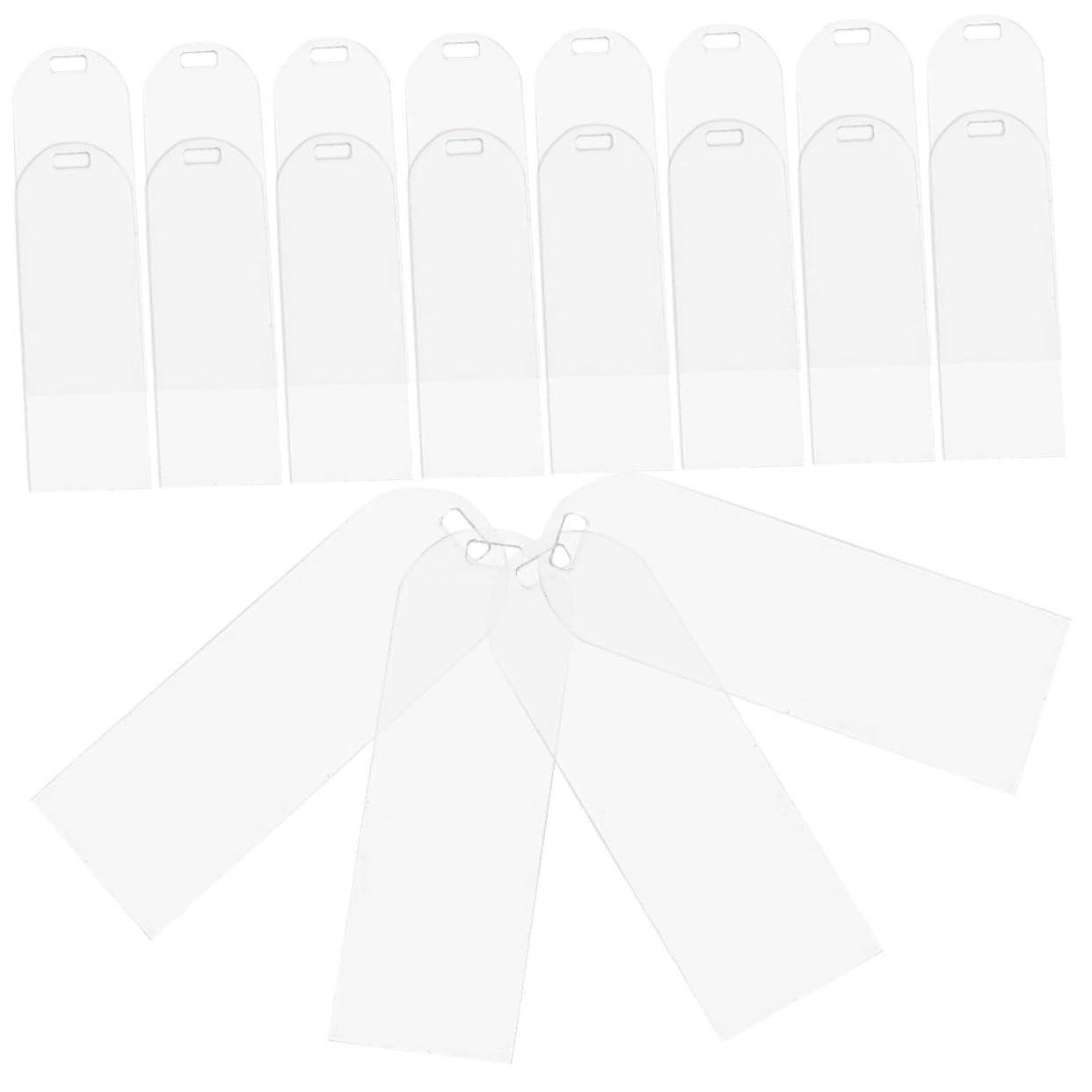SEWACC 100 Stk Transparentes Leeres Lesezeichen Sublimations-lesezeichen-rohlinge Personalisiertes Clip- Vintage- Quaste Für Buchmarker Acryl