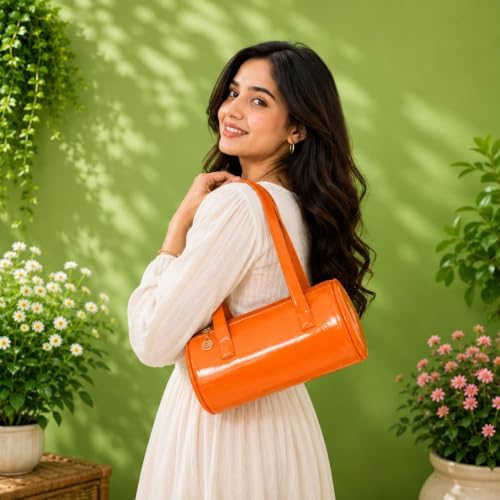 VOXOZA orange leather handbag – image 3