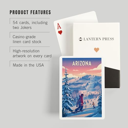 Baraja de cartas Póker 52 naipes Arizona Snowboarding miniatura 3