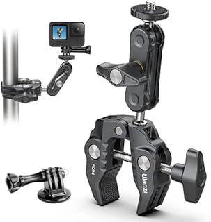 ULANZI Super Clamp Camera Clamp Mount Monitor 360° Ballhead Magic Arm Double Ball Head Adapter with 1/4