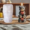 Rose Bear Heart Cylinder Silicone Wave Spiral Candle Mold - Silicone Resin Casting Molds for Candle & Resin & Soap Craft Supplies #1