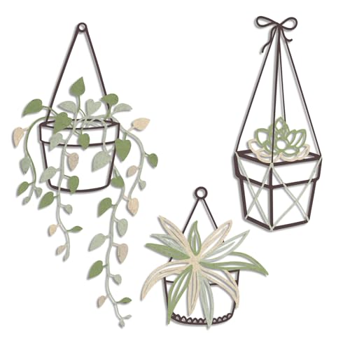 Vineland Metal Wall Art for Bathroom, Set of 3 Botanical