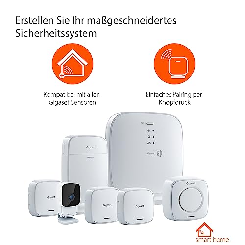 Gigaset Base - Basisstation f&uuml;r die zentrale Steuerung der Gigaset Smart-Home Sensoren - Smarthome Hub f&uuml;r bis zu 48 Sensoren - Verbindung per Knopfdruck - App Steuerung, wei&szlig;