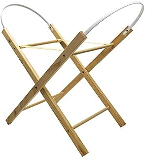 Kinder Valley Opal Folding Moses Basket Stand Natural Made from Solid Pinewood | Specially Designed Folding Mechanism for Easy Storage and Transportation | Modern Painted Finish to Suit Any Nursery