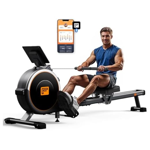 Flexnest Flexrower Smart Imported Wood Bluetooth-Enabled Rower Rowing Machine, for Home Gym Workout with Classes from Trainers on Flexnest App (Black and Natural) (Flexrower Lite)