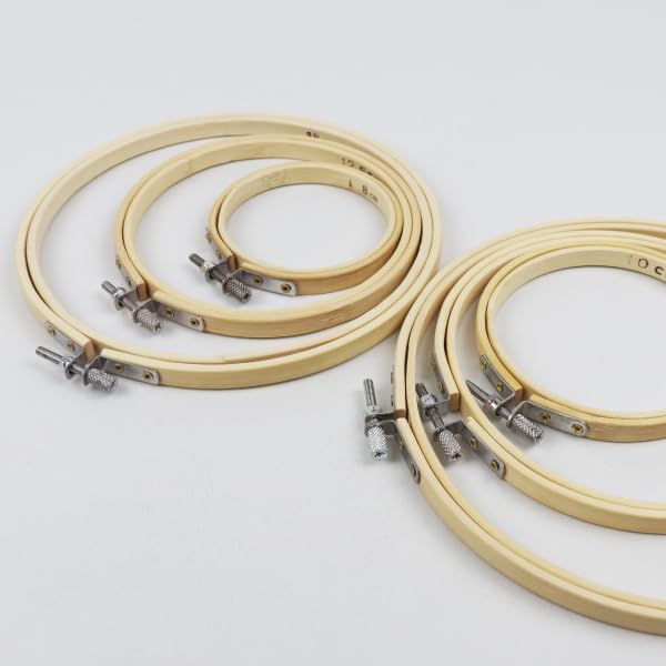 Amazon.co.jp: 20cm 竹製 刺しゅう枠 刺繡枠 刺繍 丸型 丸 円形 ネジ式