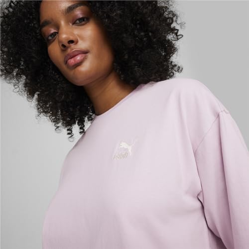 Image of PUMA Mens Better Classics Oversized Logo Crew Neck Short Sleeve Casual Tops Casual