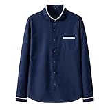 Mens Shirts Long Sleeve Button Down Shirts Button Up Plaid Shirt Soft Athletic Shirts for Hiking Running Workout Tshirts Shirts for Men V Neck(BU2,X-Large) A4950