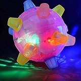 LARDERGO Pet Toys for Dog, Colorful Jumping Activation Ball with Light and Music, Bouncing Activatio