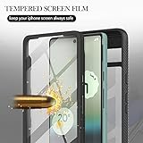 Sawiqpd Google Pixel 7A 5G Case with Built-in Screen Protector, 360 Full Body Protective Cover Heavy Duty Anti-Scratch Shockproof Slim Silicone Bumper Clear Phone Case for Google Pixel 7A, Black - Image 2