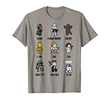 12STW889 Star Wars Sprite Figuren 8-Bit Pixel Grafik T-Shirt