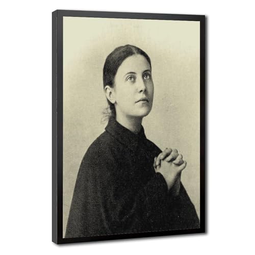 Cadre suspendu Saint Gemma portrait sur toile idée cadeau pour salon et bureau