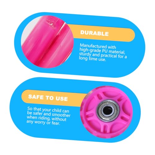 2 Piezas Ruedas de Entrenamiento Luminiscentes para Bicicleta con Material PU de Alta Resistencia y Diseño Reforzado para Estabilidad Instalación Fácil Ruedas Auxiliares para Niños miniatura 6