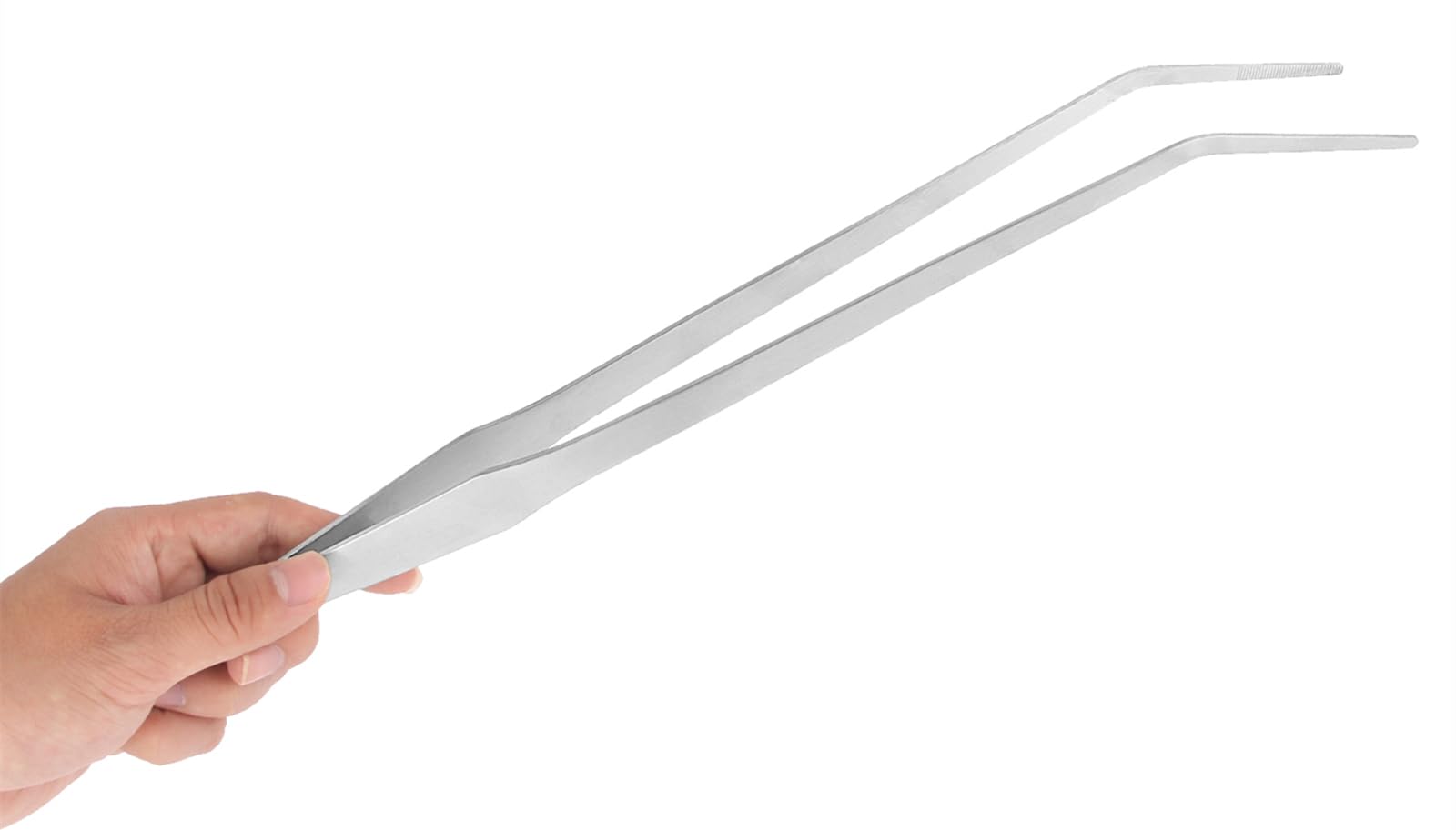 FEITA Extra Long 15 Inch Tweezer Stainless Steel Curved Tip for Aquarium Fishtank Aquascaping Tools, Aquarium Fishtank, Mega Reptile Feeding Tongs