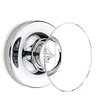 Privacy Oval Egg Crystal Door Knobs Polished Chrome Round Rosette