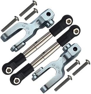 GPM For Traxxas Unlimited Desert Racer 4X4 (#85076-4) Upgrade Parts Aluminum Front Sway Bar & Stainless Steel Linkage - 4Pc Set Gray Silver