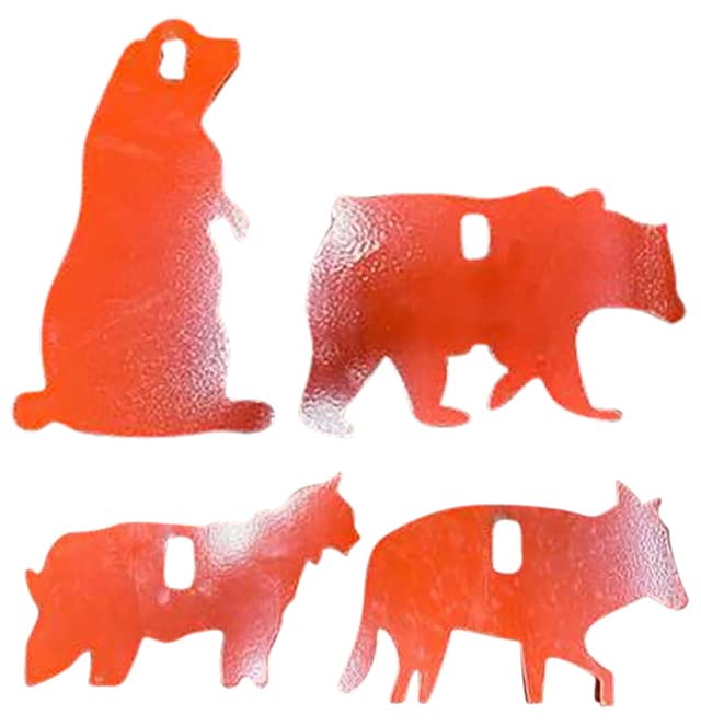 Champion Range and Target Impact Steel 4-Pack Animal Targets for Range and Practice Shooting Made for LR22