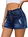MixShe Plus Size Shorts for Women Teacher Outfits Girls Fashion Butt Lifting Jeans for Women Dark Blue X-Large
