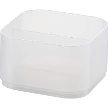 Sanka Small Storage Box, Nano S, Size, Clear Color W x D x H 4.8 x 4.8 x 2.8 inches 12.1 x 12.1 x 7 cm, Inbox Nano NIB-NSCL Made in Japan