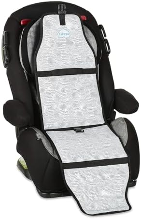 Cool Carats Car Seat Cooling Pad for Babies, Toddlers, and Kids - Comfortable and Durable Cooling Pad for Hot Summer Days - One Size Fits All, Black and White