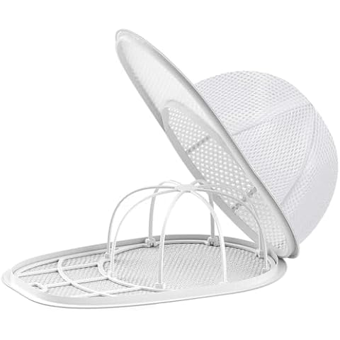 Haiou Hat Washer Cage Baseball Cap Washing Cage Hat Washer for Washing Machine - Keep Your Caps in Shape While Washing and Drying - Ideal for Adults and Kids Ball caps, White Cover