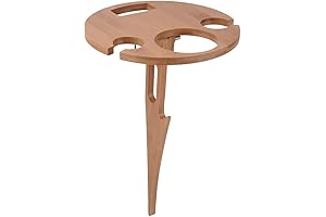Folding Picnic Table, Small Portable Wine Rack for Outdoor Family Entertainment