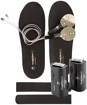 Therm-ic Set Heat Kit + C-Pack 1300-1 Pair of Ultra-Thin Heating Elements, Stick-On Easy-to-Trim Cambrelle Top Covers & C-Pack 1300 Insole Batteries - Long-Lasting Warm Insole Boot Heaters