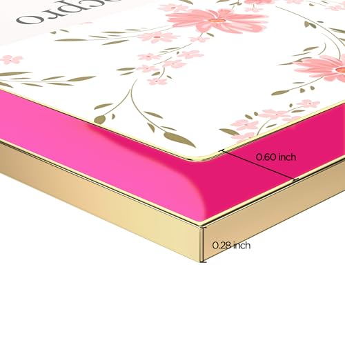 Image of eletecpro 4x6 Enamel Picture Frame Set of 2 with Real Glass Cover, Cute Photo Frame with Gold Metal Edge, Horizontal and Vertical Display Pictures 4 by 6 for Tabletop and Wall Decor, Rose Pink