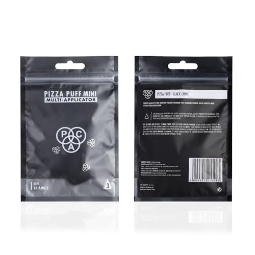 Image of PAC Pizza Puff Black Mini | 99% Soft Natural Cotton | Ideal for Under Eyes & Precise Application